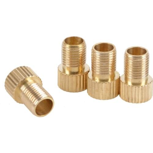 4Pcs Pump Bicycle Convert Presta To Schrader Valve Converter Mountain Bike Pump Connector Adapter Gas Nozzle Tube Bike Tools