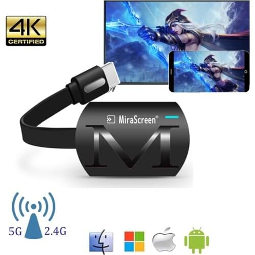 4K WiFi TV Stick 5G 2.4G Wireless MiraScreen G4 Display Dongle Receiver With Airplay DLNA For IOS Android Miracast