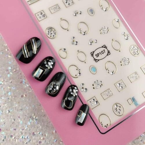 56 Styles 3D Nails Art Stickers Decals High Quality Mix Color Flowers Rhinestone Design Nail Tips Decoration DIY Nail Sticky