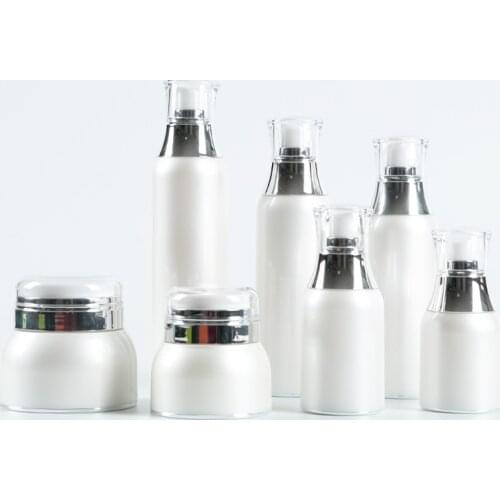 30g 50g Press Acrylic Cream Gel Jar 30ml 50ml 120ml Spa Body Scrub Lotion Vacuum Airless Pump Cosmetic Packaging Bottle 10pcs