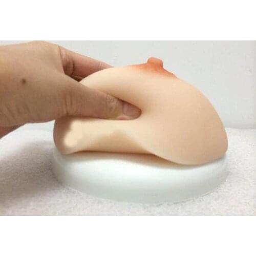 Free shipping Pure silicone breast model female breast examination model prolactin single teaching model