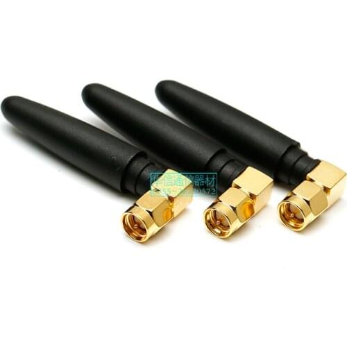 2.4G WIFI bluetooth Zigbee SMA male elbow antenna 2400-2500Mhz 3dbi Glue stick antenna