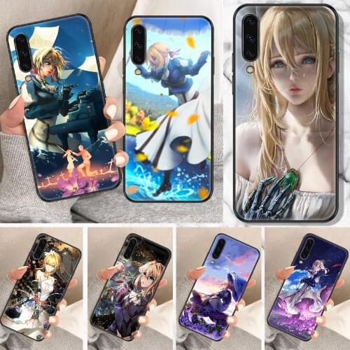 Anime Violet Evergarden Phone Case For Samsung Galaxy A 10 12 20E 21S 30 32 40 50 51 52 70 71 72 5 6 7 2016 2018 black art