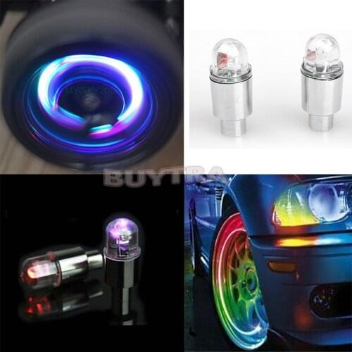 1pair car hot wheels tire lights dual sense valve lights wheel lights cool decorative lights with AG10 battery