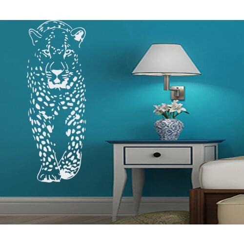 Cheetah Removable Wall Stickers for Nursery Home Bedroom Waterproof Vinyl Decals Animal Leopard Living Room or Kids Rooms K50