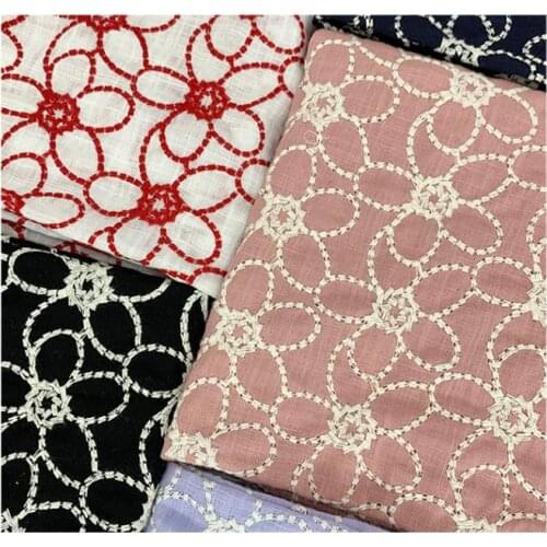 Cotton cloth, perforated computer embroidery, multicolor, apparel fabrics