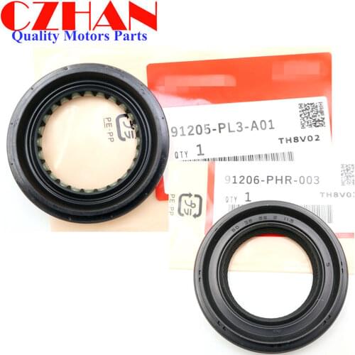NEW OEM 91205-PL3-A01 & 91206-PHR-003 Driveshaft Gearbox Differential Oil Seals Gasket For Honda Civic Accord retainer