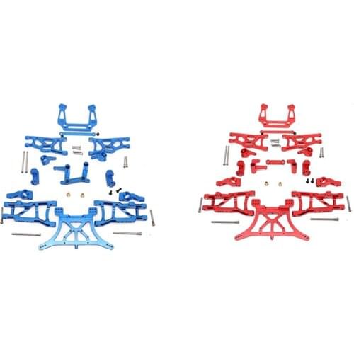 Upgrade Aluminum Alloy Chassis Arm C Seat Rear Stub Axle Parts Kit for 1/10 Traxxas 2WD Slash Rustler Stampede Parts