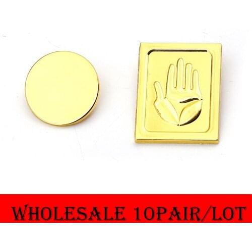 Wholesale 10 pair/lot JOJOS BIZARRE ADVENTURE Brooch pins Round Brooches Metal Kujo Jotaro Hats Badge Pin Accessory Jewelry