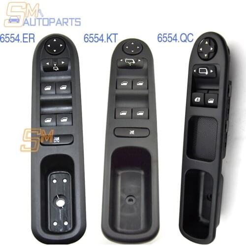 Wholesale 6554KT 6554QC Autp Electric Power Window Control Switch For Citroen C3 C4 Peugeot 207 307 407 2000-2014 6554ER