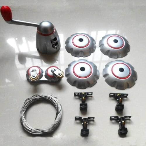 Good Elevating Drying Racks Commonly Used Maintenance Combo Collocation Hand Winch Universal Wheel Wire Rope Top round Footstock