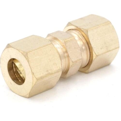 Fit 5/16" Tube OD Straight Compression Union Brass Pipe Fittings Connectors Adapters 229 PSI