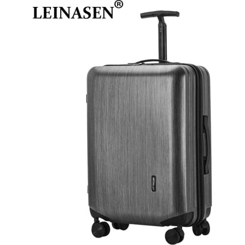 Popular fashion rolling luggage 20 26 inch brand carry on box men travel suitcase women trolley luggage aluminum frame suitcase