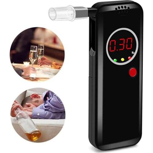Professional Alcohol Tester Digital Breathalyzer LCD Display Breath Analyzer Portable Alcohol Detection Device for Drivers