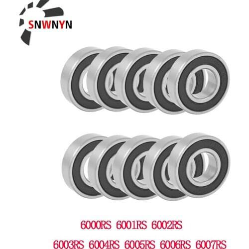 1/10pcs 6000-RS 6001-RS 6003-RS 6005-RS 6007-RS Rubber Bearing Ball Bearing Sealed Deep Groove 12 X 28 X 8mm 3D Printer Parts