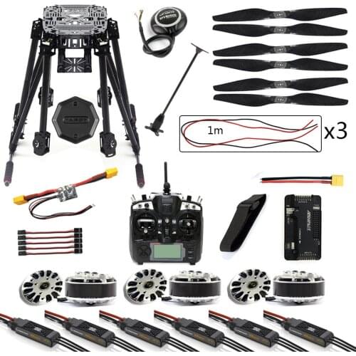 DIY 6-Axis ZD850 Frame Kit APM 2.8 Flight Controller M8N GPS 3DR MHz Telemetry Flysky TH9X Transmitter Motor ESC RC Hexacopter