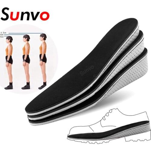 Sunvo Invisible Height Increased Insoles for Man Women Shoes Inserts EVA Material Memory Foam Heel Lift Pad Heightening Insoles