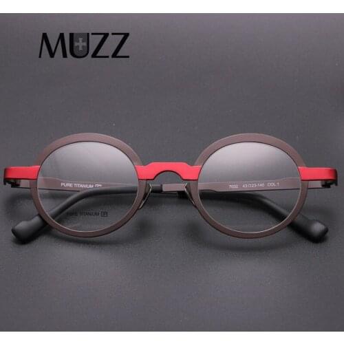 Super light Pure titanium frames eyeglasses men Optical small round full rim Frame myopia Prescription Clear Lens Eyewear