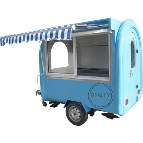 Street mobile fast food trailer for ice cream hamburger snacks
