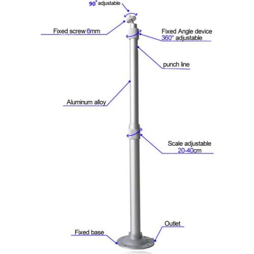 Hot Universal 20-40cm Projector Ceiling Wall Mount Aluminium Bracket 15KG Capacity NK-Shopping