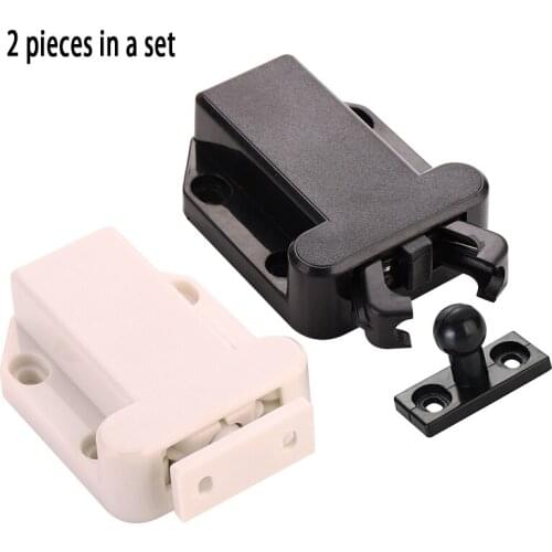 Black beetle rebound self-locking device powerful door suction fire cabinet door accessories invisible door bounce button touch