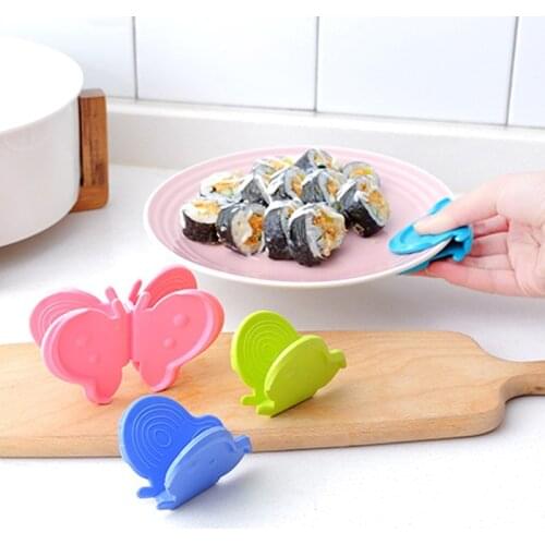 Butterfly Shape Silicone Hot Bowl Holder Dish Clamp Pot Pan Gripper Clip Hot Dish Plate Bowl Clip Tong Kitchen Accessories