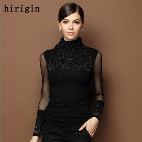 Women new fashion autumn winter inside keep warm shirt lace long sleeve casual cotton evening party tops