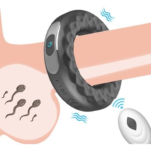 10 Frequency Vibrating Cock Ring Erection Lock Ring Super Powerful USB Rechargeable Penis Ring Delay Ejaculation For Men Sex Toy