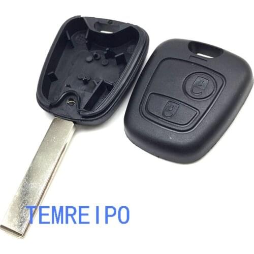 20pcs/lot Car remote key blank for peugeot citroen car replacement key shell 107 207 307 308 car key shell fob