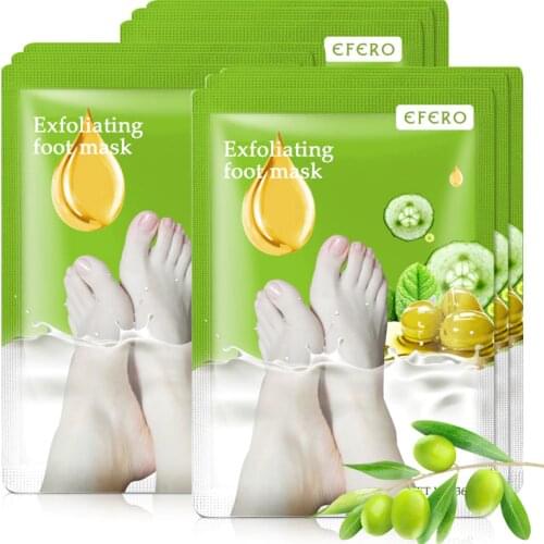 4Pairs=8Pcs Feet Care For Heels Exfoliating Feet Mask Foot Peeling Mask for Legs Sosu Socks For Pedicure Cuticle Remover
