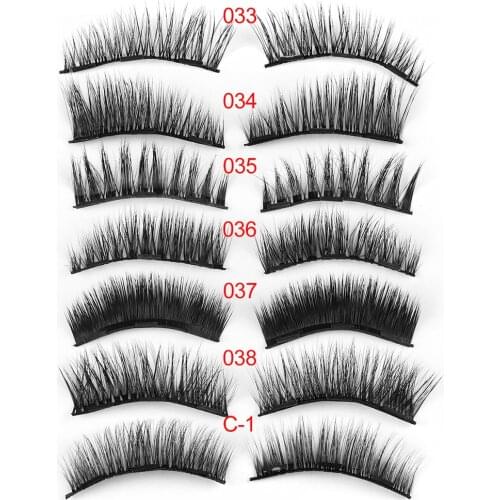 4Pcs Triple Magnetic False Eyelashes Full Coverage Glue-free Magnets Lashes Fluffy Natural Long Eye Makeup Extension Tools