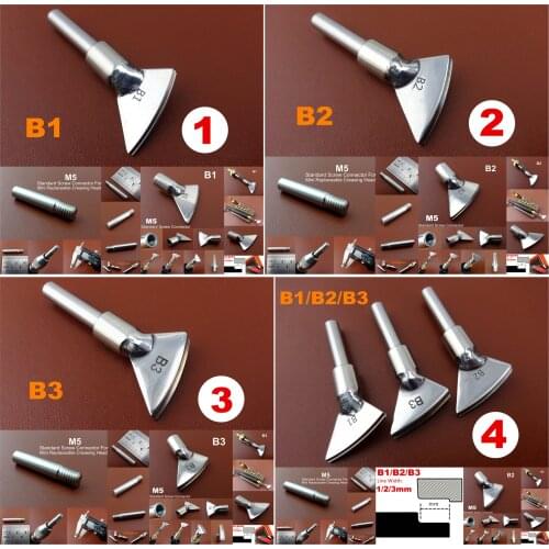 4kinds B Type Leather Craft Electric Edge Crease Edging Creasing Machine Soldering Iron Replace Head Tip Tool M5 Screw Connecter