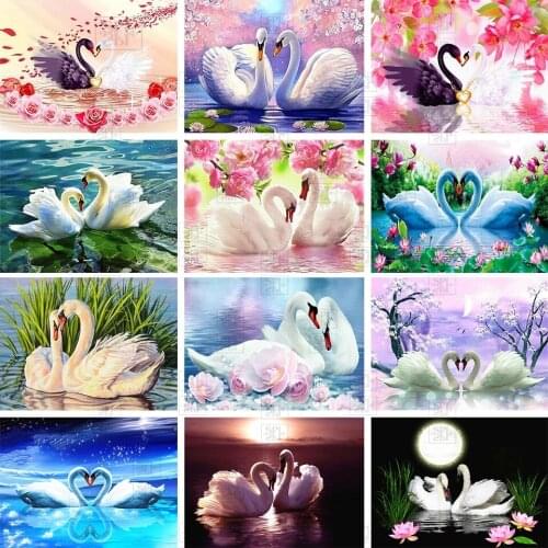 Diy Diamond Painting Animal Swan Mosaic Art Rhinestone Picture Full Round Square Drill 5D Embroidery Cross Stitch Kit Gift Decor