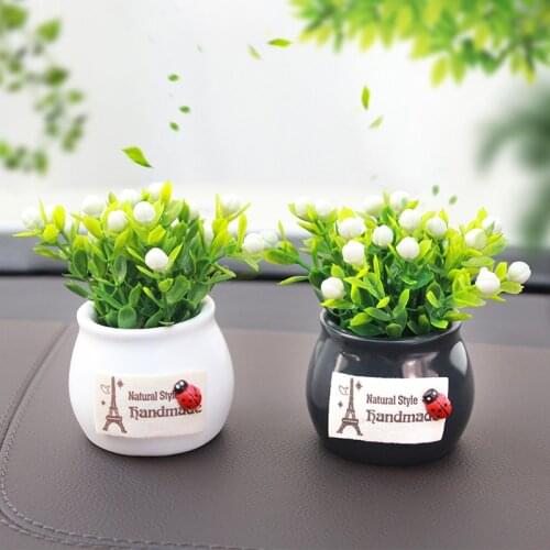 Car Ornaments Plant Flowers Dashboard Decoration Automobiles Interior Display Decor Artificial Flower Auto Accessories