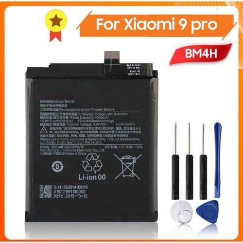 Original Xiaomi Xiao Mi BM4H Replacement Battery For Xiaomi 9 pro 4000mAh BM4H Phone Battery + Tools