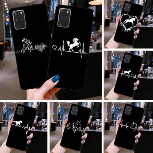 Horse Pony Horse Heartbeat Phone Case For Samsung Galaxy S21 Plus Ultra S20 FE M11 S8 S9 plus S10 5G lite 2020
