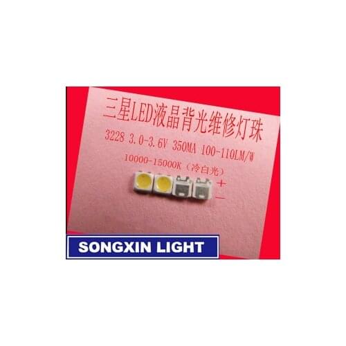 FOR Maintenance LED LCD TV backlight LEDS 3228 SMD lamp beads 3V Cold white light source FOR SAM