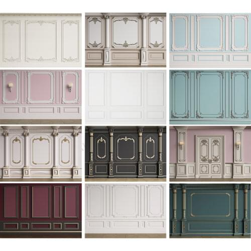 Photography Backdrop Interior Brick Wall Vintage Elegant European Patterns Photo Background Baby Kids Studio Portraits Photocall