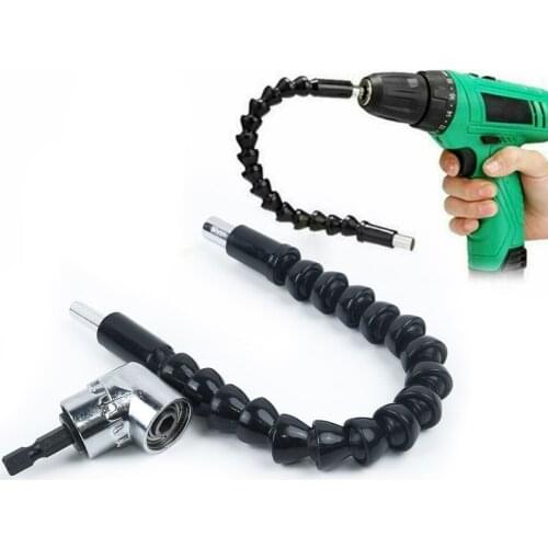 1/4" Flexible Shaft Screwdriver Extension Drill Bit Holder Right Angle Drill Socket Adapter Power Tool Accessories