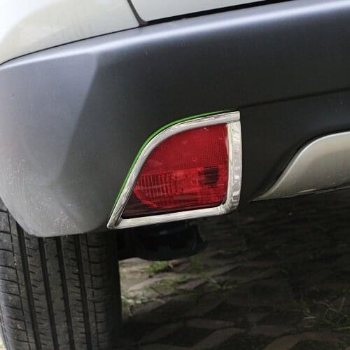 Jameo Auto ABS Chrome Car Rear Fog Light Protection Cover Back Fog Lights Covers Fog Lamp Sticker for Peugeot 2008 2014 - 2017