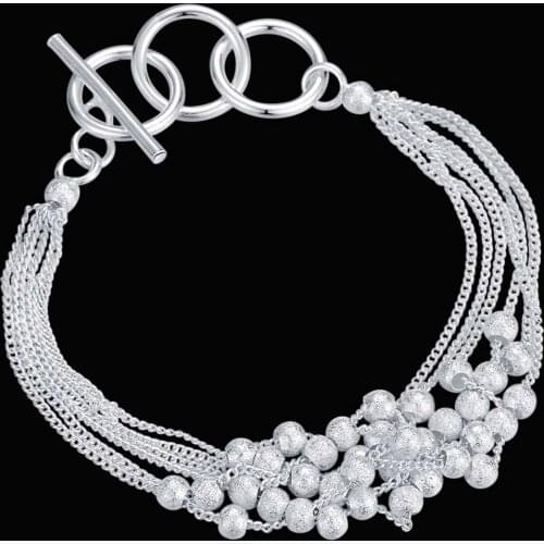 AH134 Wholesale Silver 925 Jewelry Bracelets For Women Sterling-silver-jewelry Fashion Jewelry Hanging ShaZhu Grapes Bracelets