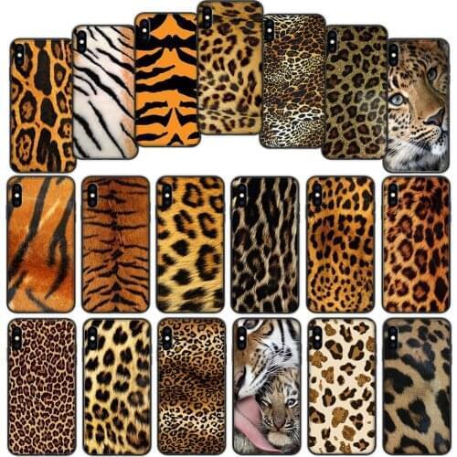 Tiger Leopard fur Print Panther Soft Cover Case for iPhone 12 11 Pro X XS XR Max