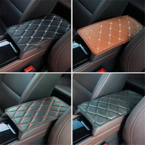 Car Armrest Pad Cover Center Console Box PU Leather Mat Cushion Auto Accessories