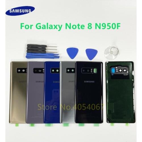 NOTE8 Back Battery Door Cover Glass Housing For Samsung Note 8 N950 N950F N950A N950U Phone Rear Case Adhesive Stickers + Tools