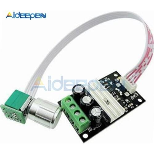 DC 6V-28V 80W 3A Reversible PWM DC Motor Speed Control Adjustable Speed Controller Regulator With Rotary Switches 12V 24V