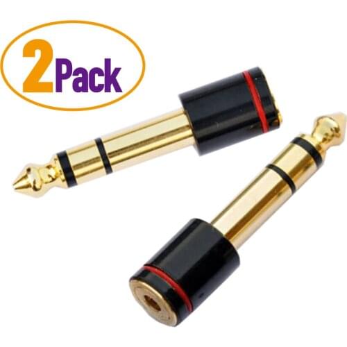 Gold plated 6.35mm 1/4"Male plug to 3.5mm 1/8"Female Jack cable Stereo Headphone Audio Adapter TRS 6.35 to 3.5 converter