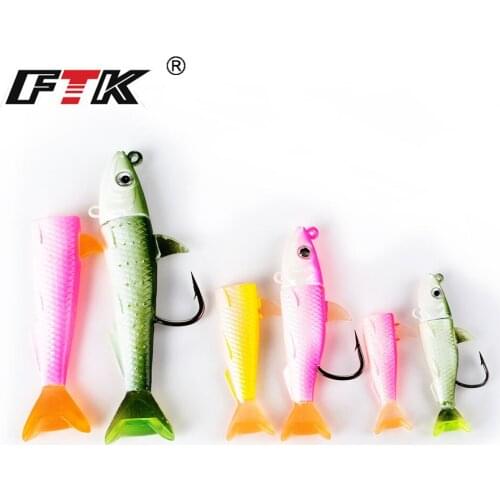 Bass Fishing Lure jig Lead Head 10g/25g/45g Soft Lure Artificial Silicone Bait Boat Code Seabass Bait For soft plastic lures