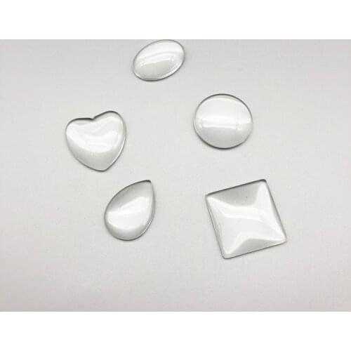 Transparent color Finished 5 piece/ set Circle Love Square,Oval Drop mold