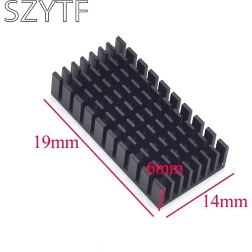 Heat sink 19*14*6MM (black slot) high-quality radiator