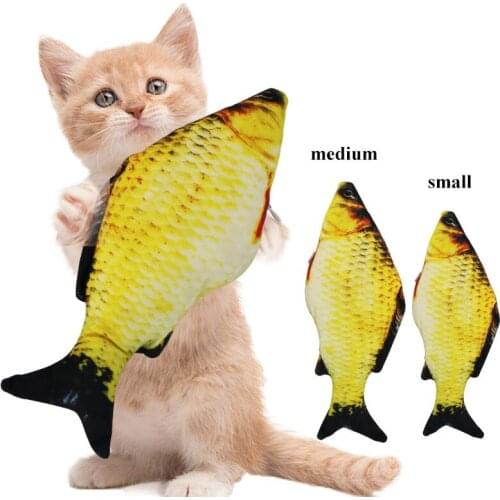 3d Simulation Fish Cat Toy Built-In Catnip High Quality Flannel Interactive Lifelike Kitten Supplies Stuffed Dogs Accessories